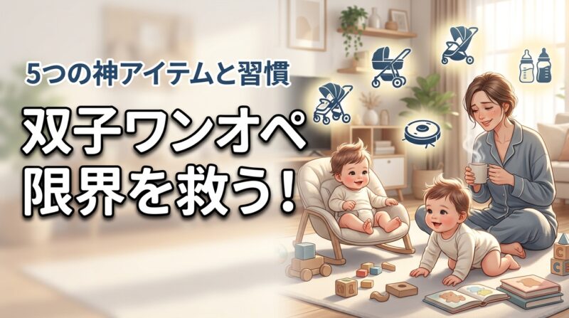 双子のワンオペは無理？限界を救う5つの神アイテムと劇的に楽になるルーティン
