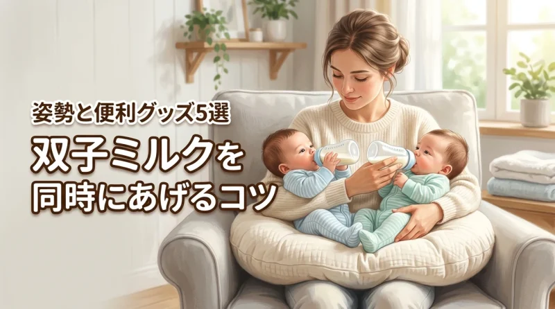 双子にミルクを同時にあげるコツは？授乳をラクにする姿勢と便利グッズ5選を紹介