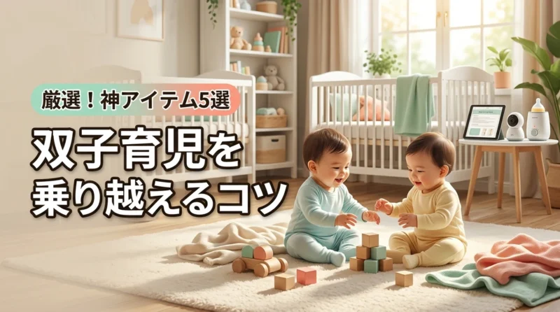 双子育児の完全ガイド｜大変さ・コツ・乗り越え方まとめ！神アイテム5選で負担を軽減