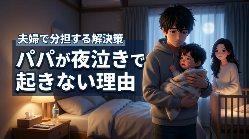 パパが夜泣きで起きないのはなぜ？寝かしつけのコツと夫婦で分担する解決策