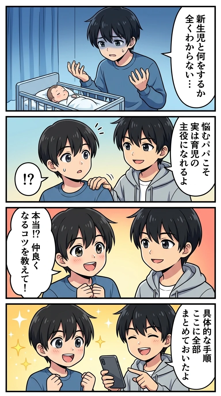 パパ 新生児 何する