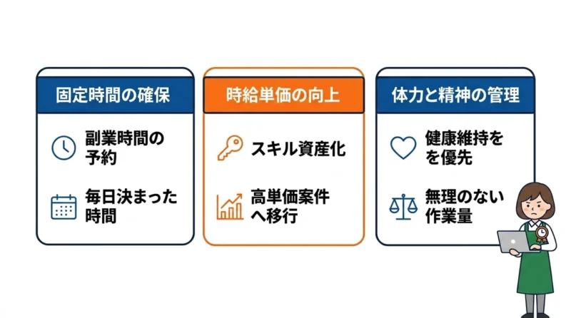 副業で時間がない人が知るべき収益化の考え方