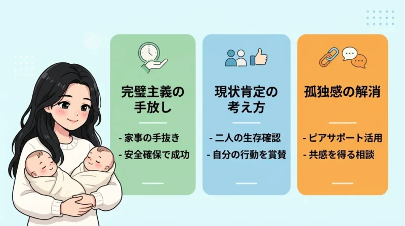 双子育児のつらい時期を乗り越えるマインド