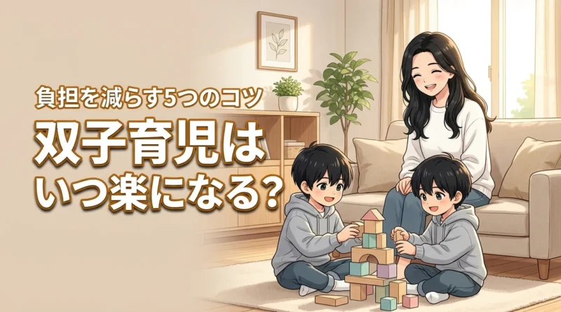 双子育児はいつから楽になる？成長の節目と負担を減らす5つのコツ