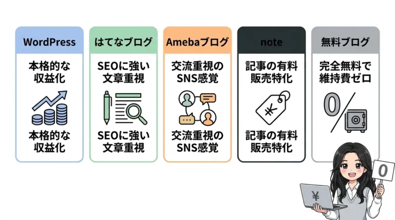 有料ブログと無料ブログのおすすめ5選