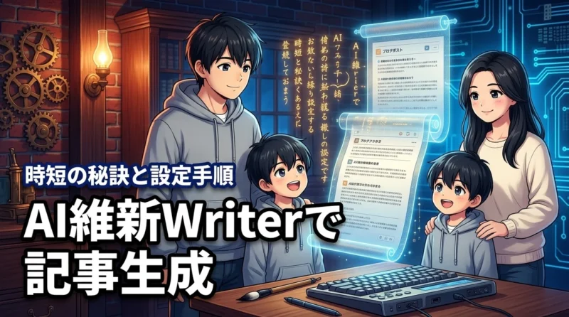 WordPress記事を自動生成！AI維新Writerとは？時短の秘訣と設定手順
