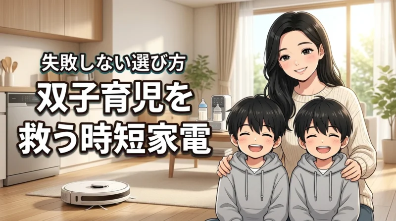 双子育児の家事が終わらない？時短家電でゆとりを作るコツと失敗しない選び方