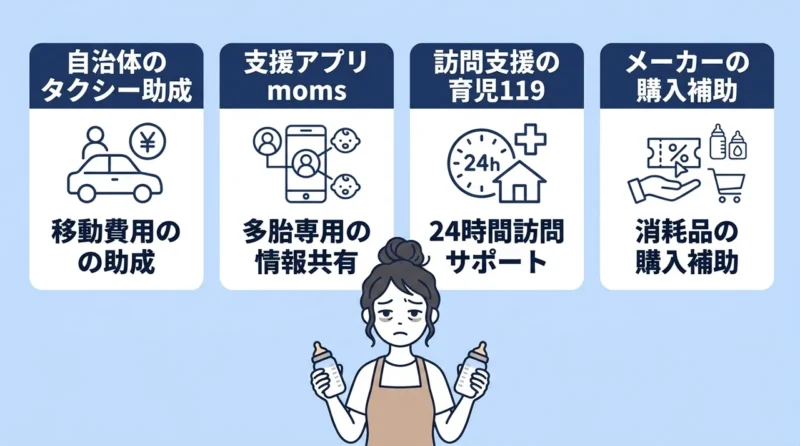 多胎児家庭が活用すべき最新の支援サービス4選