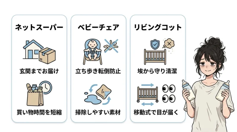 双子育児を物理的に楽にする便利グッズ3選