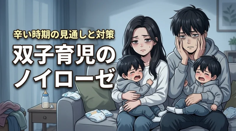 【双子育児のノイローゼ】辛い時期はいつまで？見通しと負担を軽減する解決策