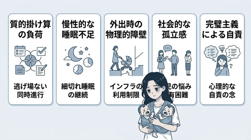 双子育児に限界を感じる理由と過酷な現実