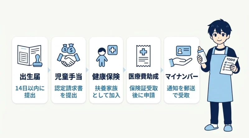 パパが主導すべき公的な手続き5ステップ