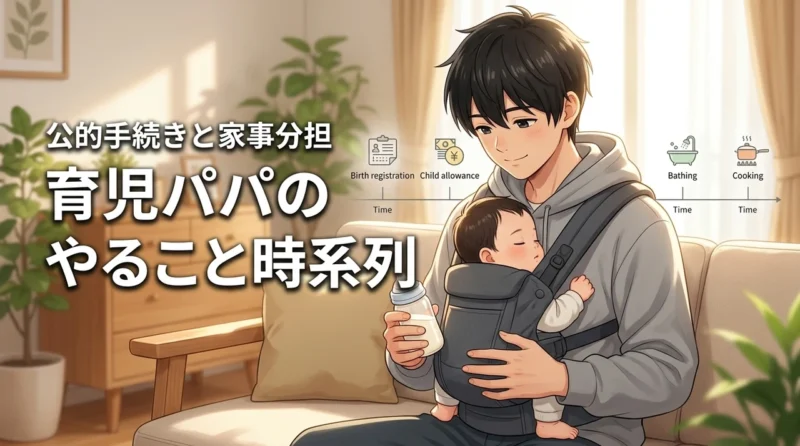 育児でパパがやることを時系列で全解説！公的な手続きや家事の役割分担