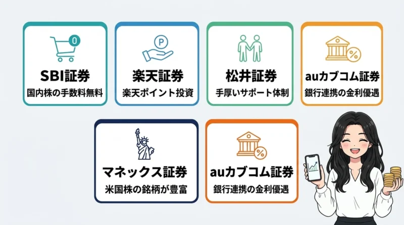 初心者に選ばれている証券会社5選