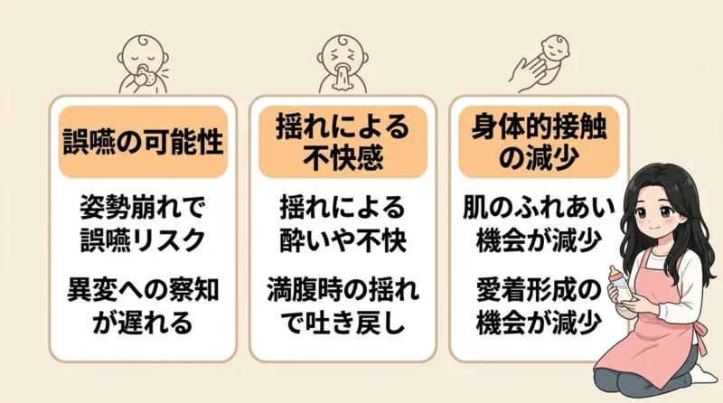 バウンサーでミルクをあげるデメリット