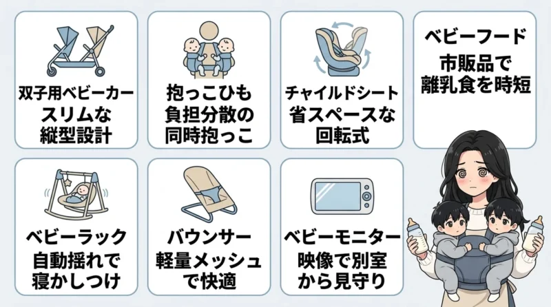 ワンオペを救う！双子育児におすすめの便利グッズ7選