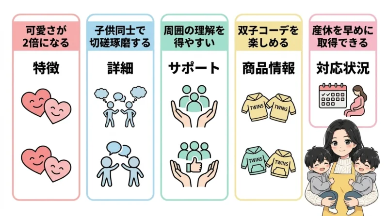 双子育児だからこそ味わえるメリット5つ