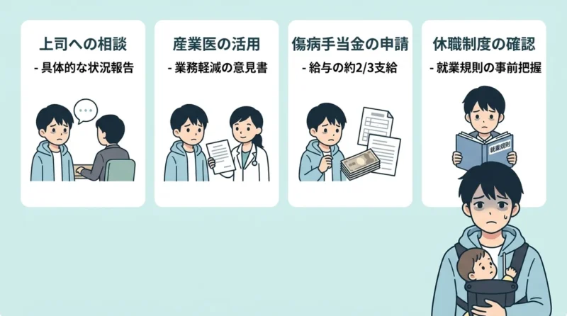 パパのうつによる離職を防ぐキャリア防衛策