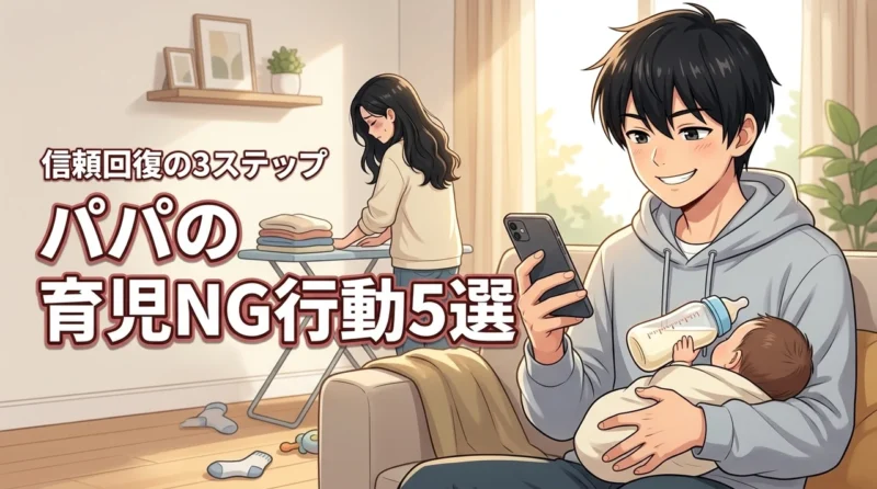 パパの育児やってるつもりを卒業！NG行動5選と信頼回復の3ステップ