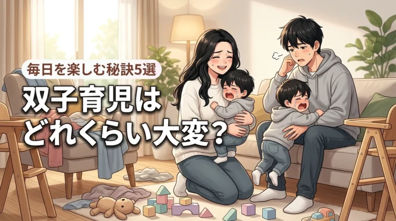 双子育児はどれくらい大変？過酷なピークを乗り越えて毎日を楽しむ5つの秘訣