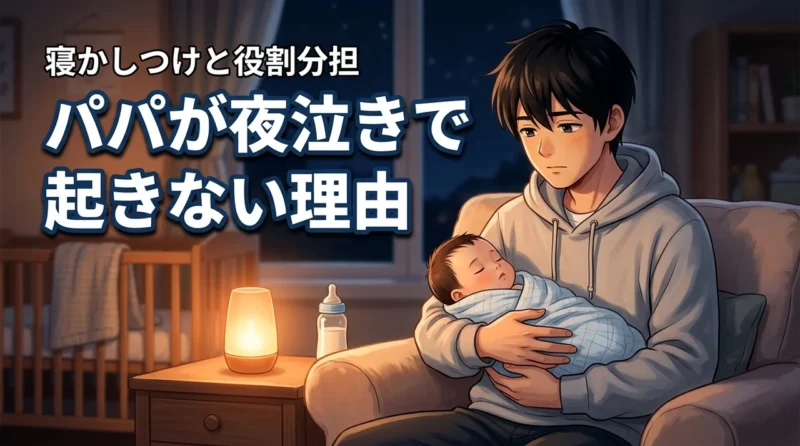 パパが夜泣きで起きないのはなぜ？寝かしつけのコツと夫婦で分担する解決策