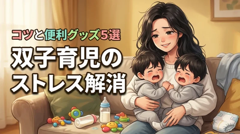 双子育児のストレスが限界な人へ！5つの原因と解消のコツ＆便利グッズ5選