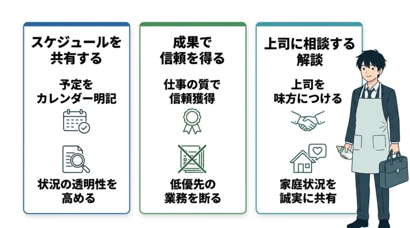 職場での育児参画をスムーズにする根回し術