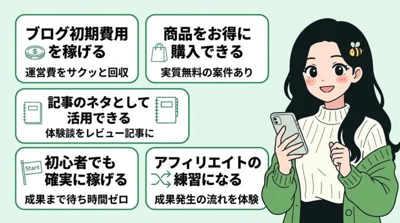 A8.netセルフバックのメリット5つ