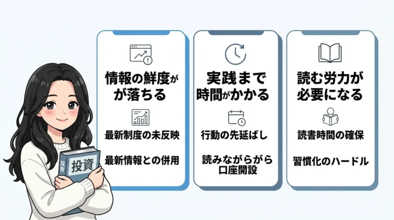 本で投資を学ぶ3つのデメリット
