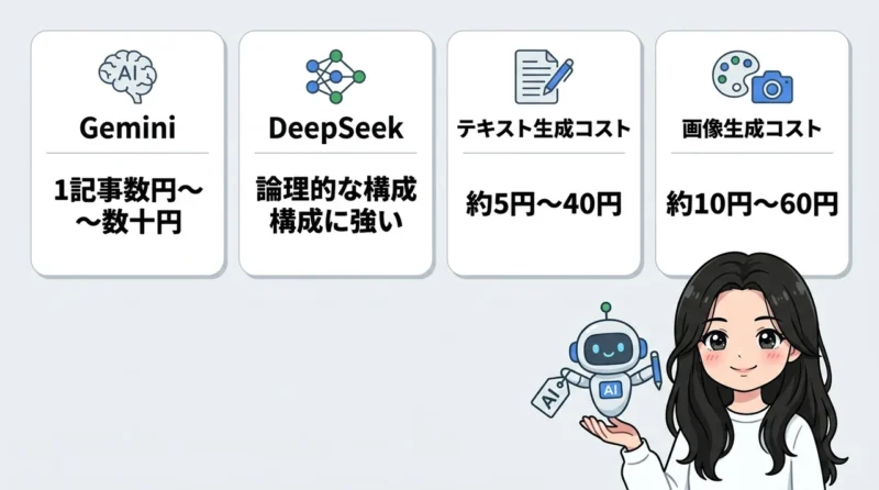 API実費を含む1記事の料金目安