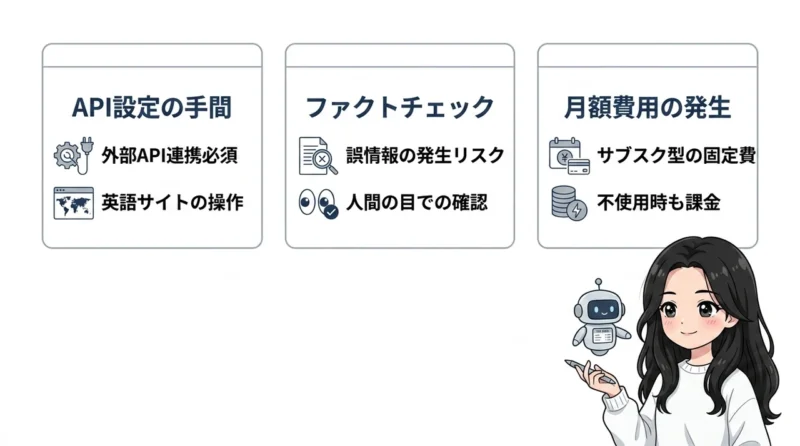 AI維新Writerを導入するデメリット3つ
