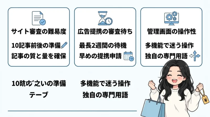 バリューコマースのデメリット3つ