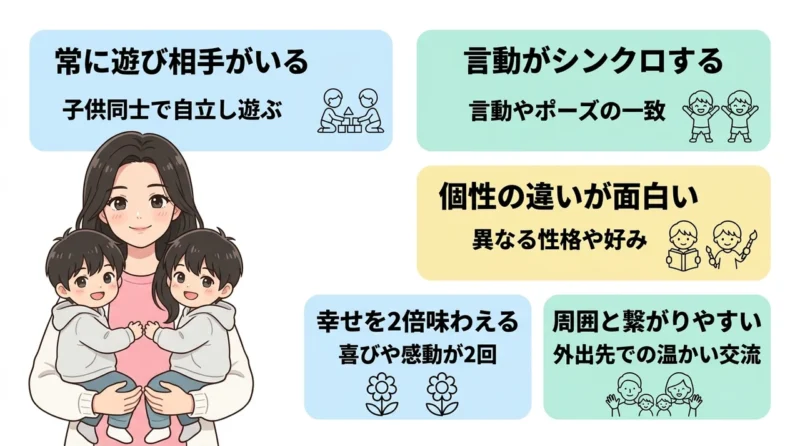 双子育児が楽しいと感じる5つのメリット