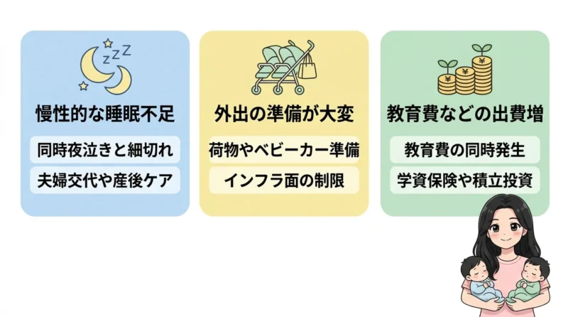 双子育児で感じる3つのデメリット