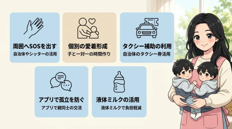 双子育児の負担を軽くする支援とメンタルケア