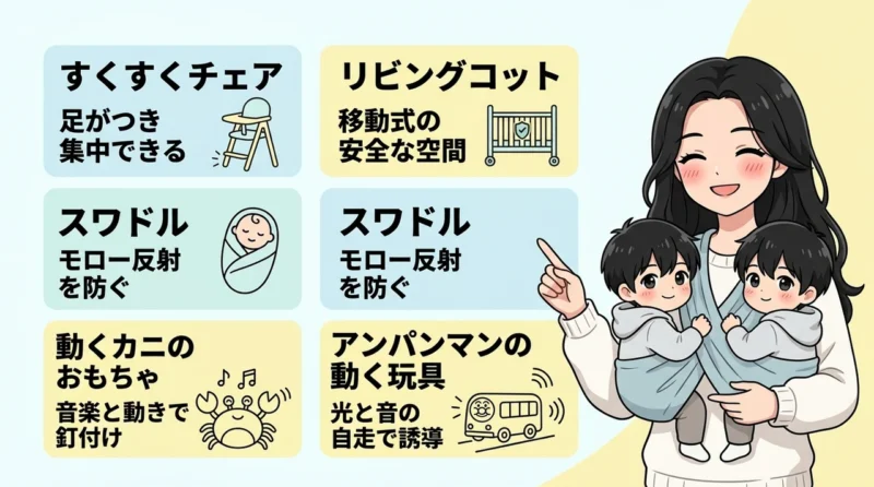 双子育児を支えるおすすめの育児グッズ5選