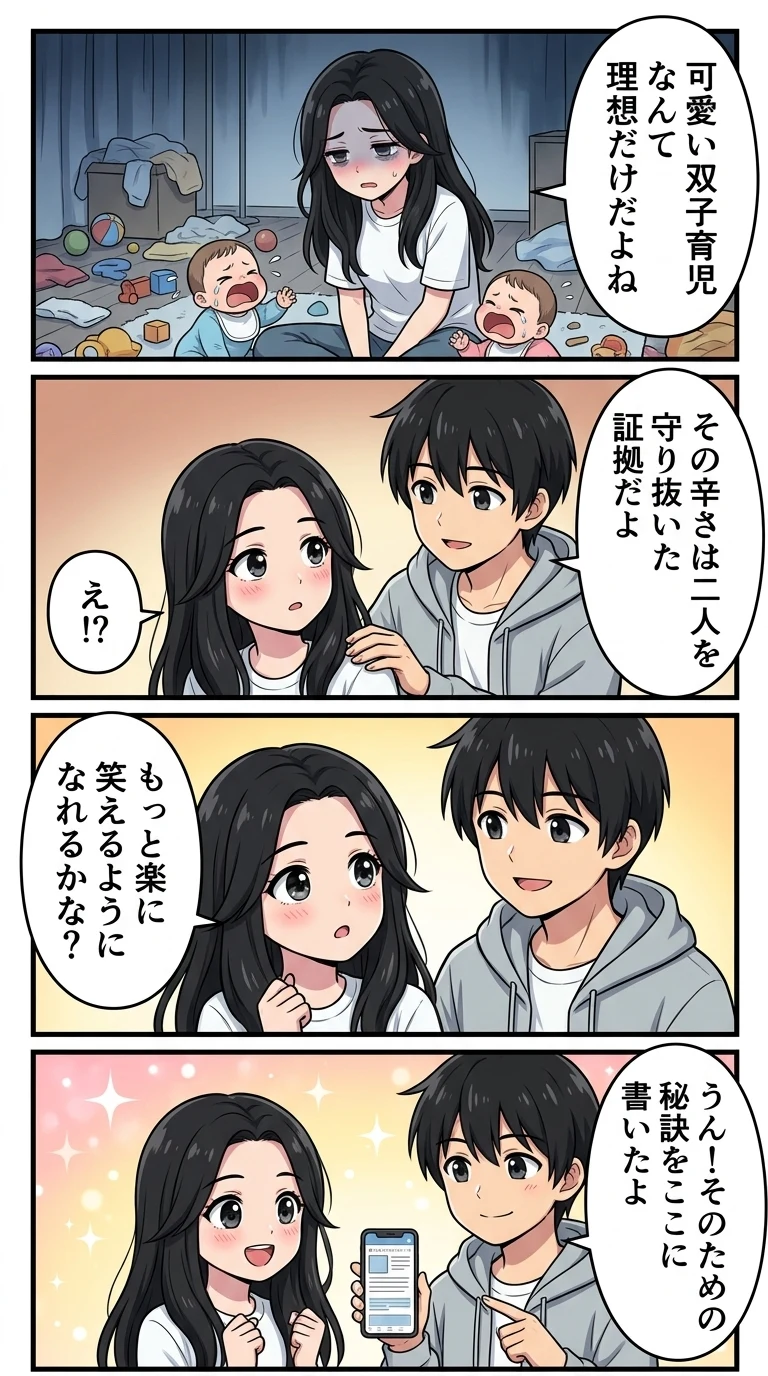 双子育児 かわいい