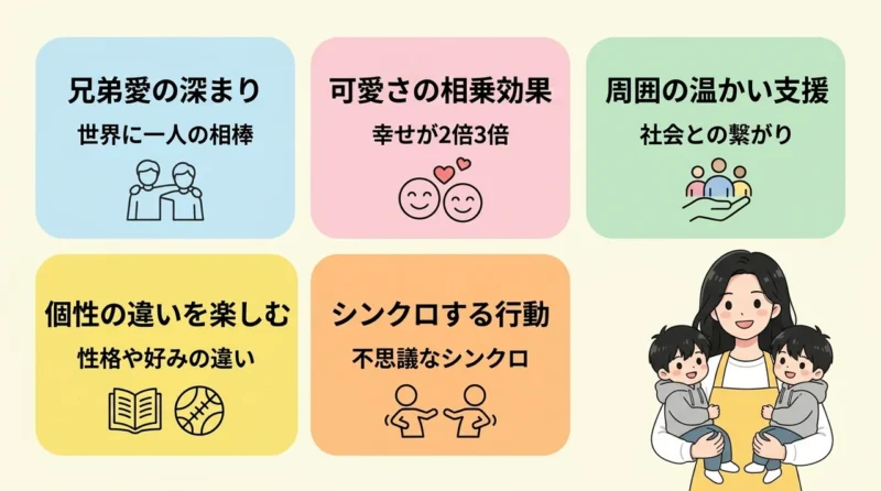 双子育児で良かったことと大変さを乗り越える喜び