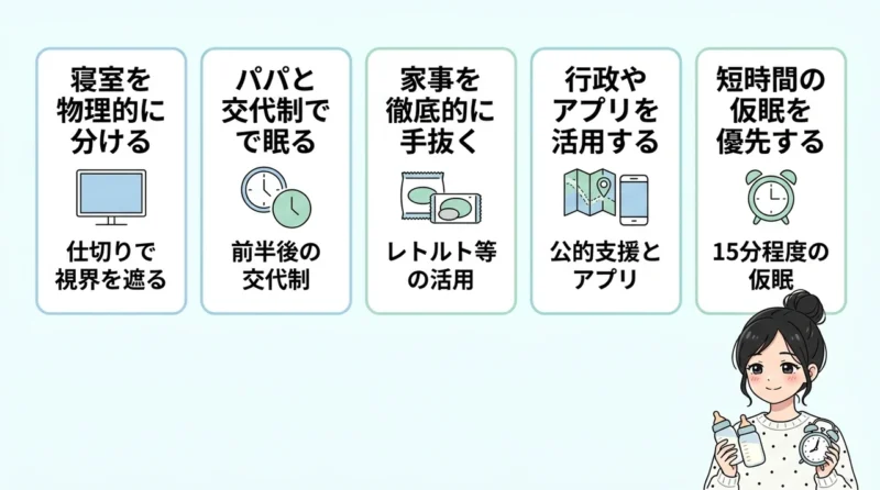 睡眠不足の限界を救う夜泣き対応のコツ5つ
