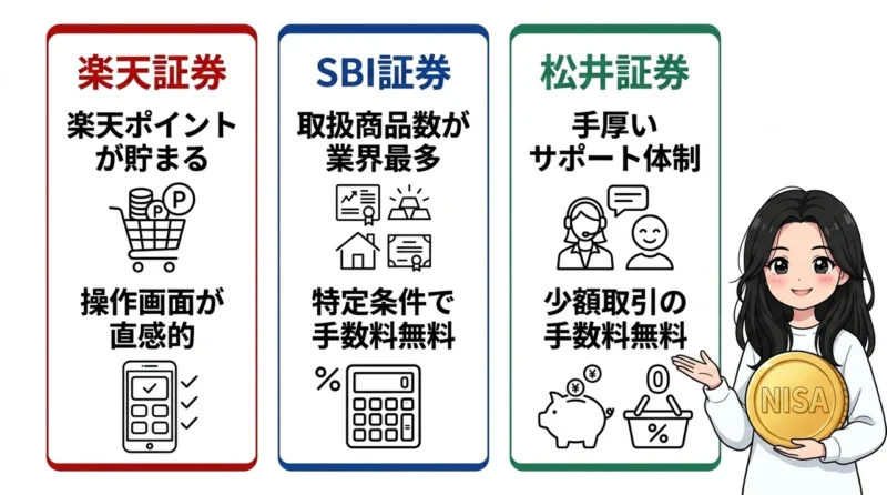 初心者におすすめの証券会社3選