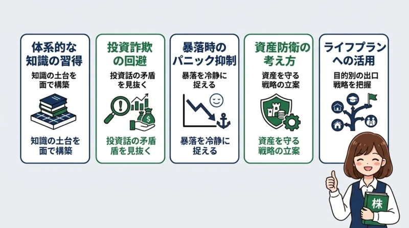 初心者が投資本を読んで学ぶメリット