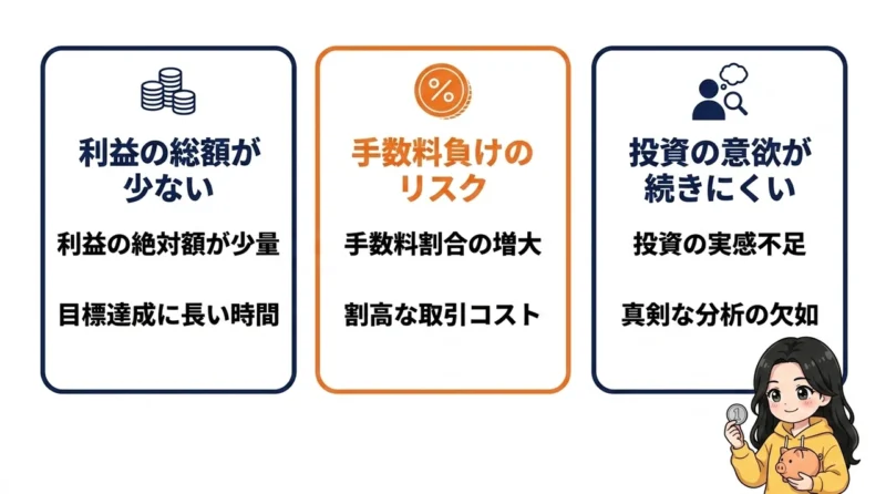 知っておくべき少額投資のデメリット3つ
