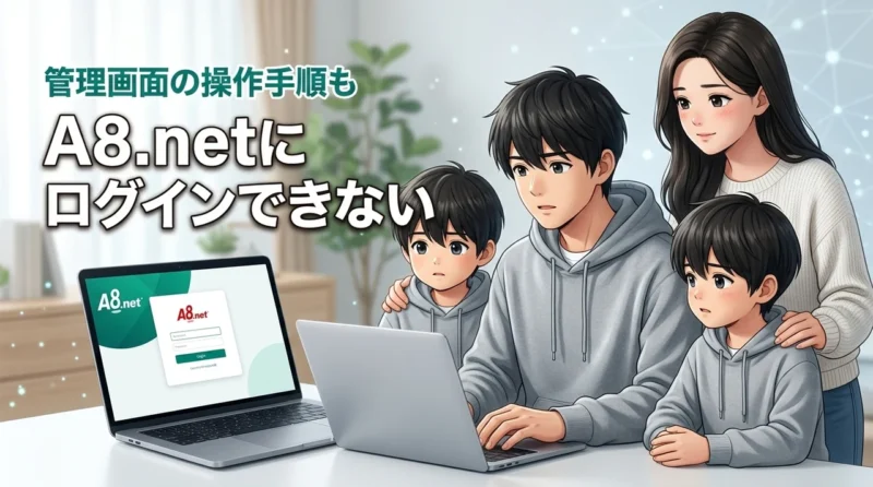 A8.netにログインできない原因と対処法は？管理画面の操作手順もセットで解説