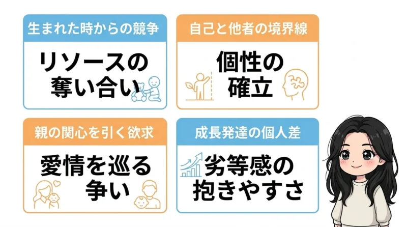 双子のライバル意識が生じる原因と心理的背景