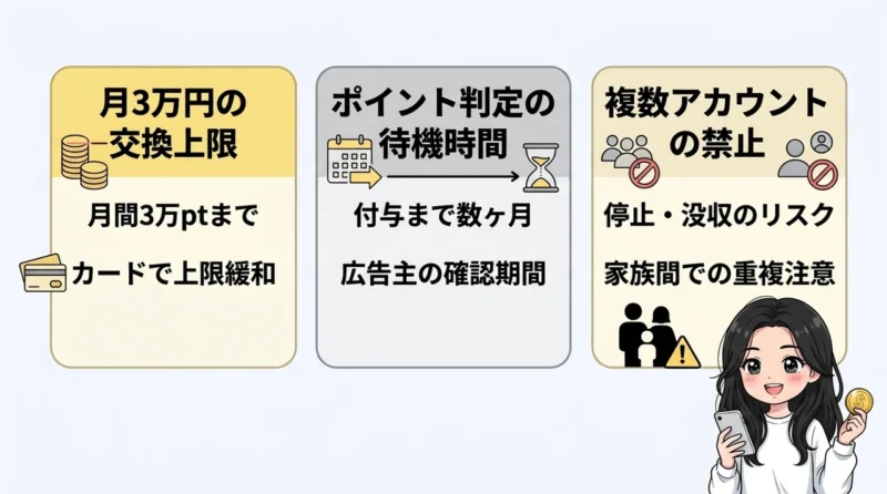 ハピタスを利用する際のデメリット3つ