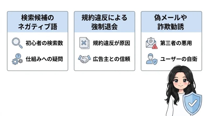 A8.netが危ないと言われる3つの理由