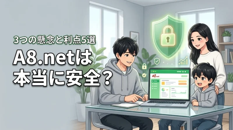 A8.netは安全？危ないと言われる3つの理由とアフィリエイトのメリット5選
