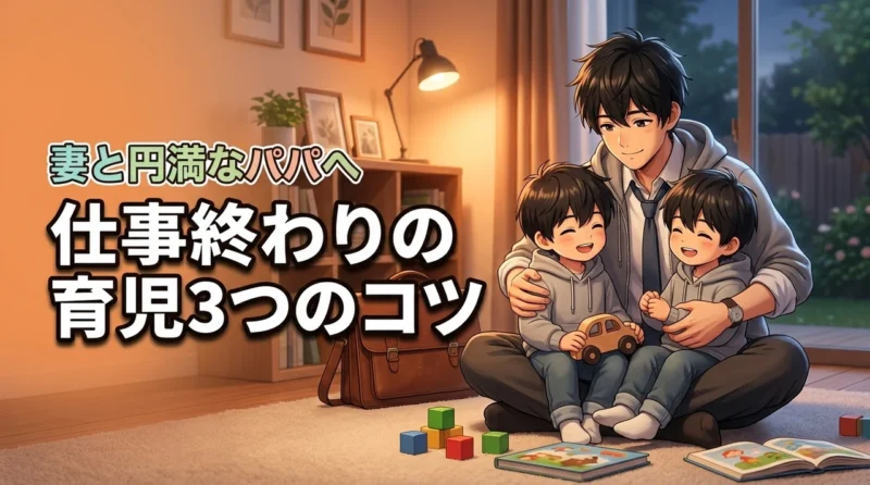 仕事終わりの育児を乗り切るパパ必見！妻と良好な関係を保つ3つのコツとは？