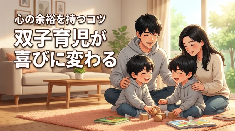 双子育児は楽しい？過酷な毎日が喜びに変わる瞬間と心の余裕を持つコツを紹介