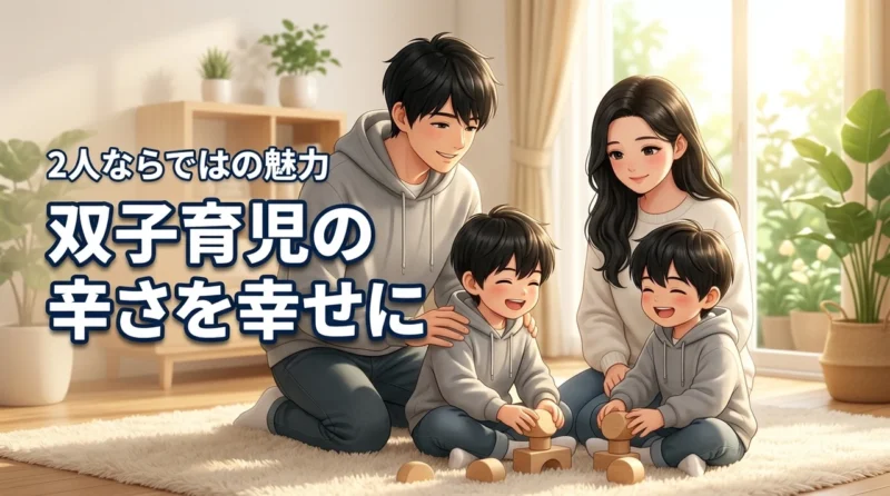 双子育児で幸せを感じられない？辛い時期を乗り越える秘訣と2人ならではの魅力
